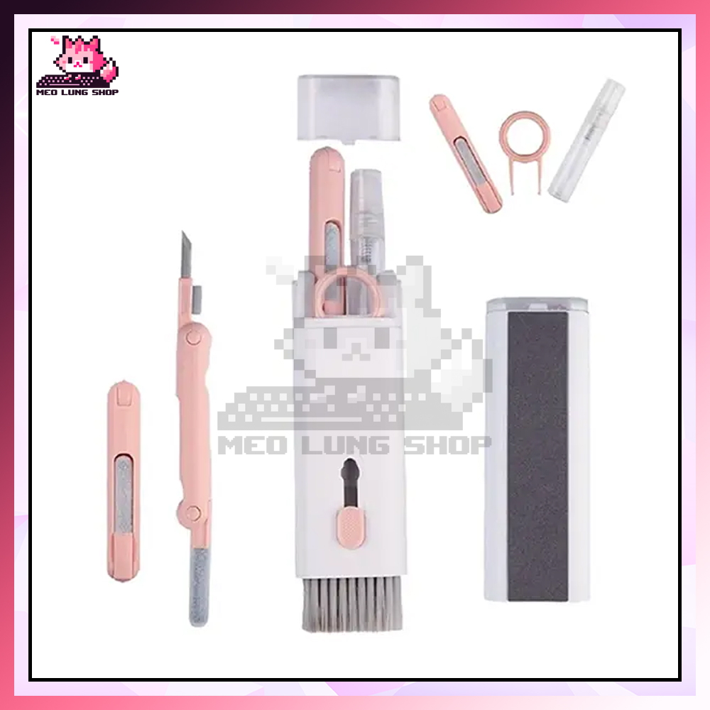 Dụng cụ vệ sinh 7in1 cho bàn phím, laptop, tai nghe - Ảnh 2