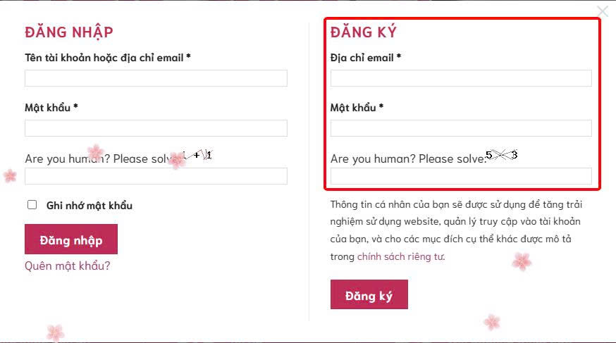 đăng ký tài khoản